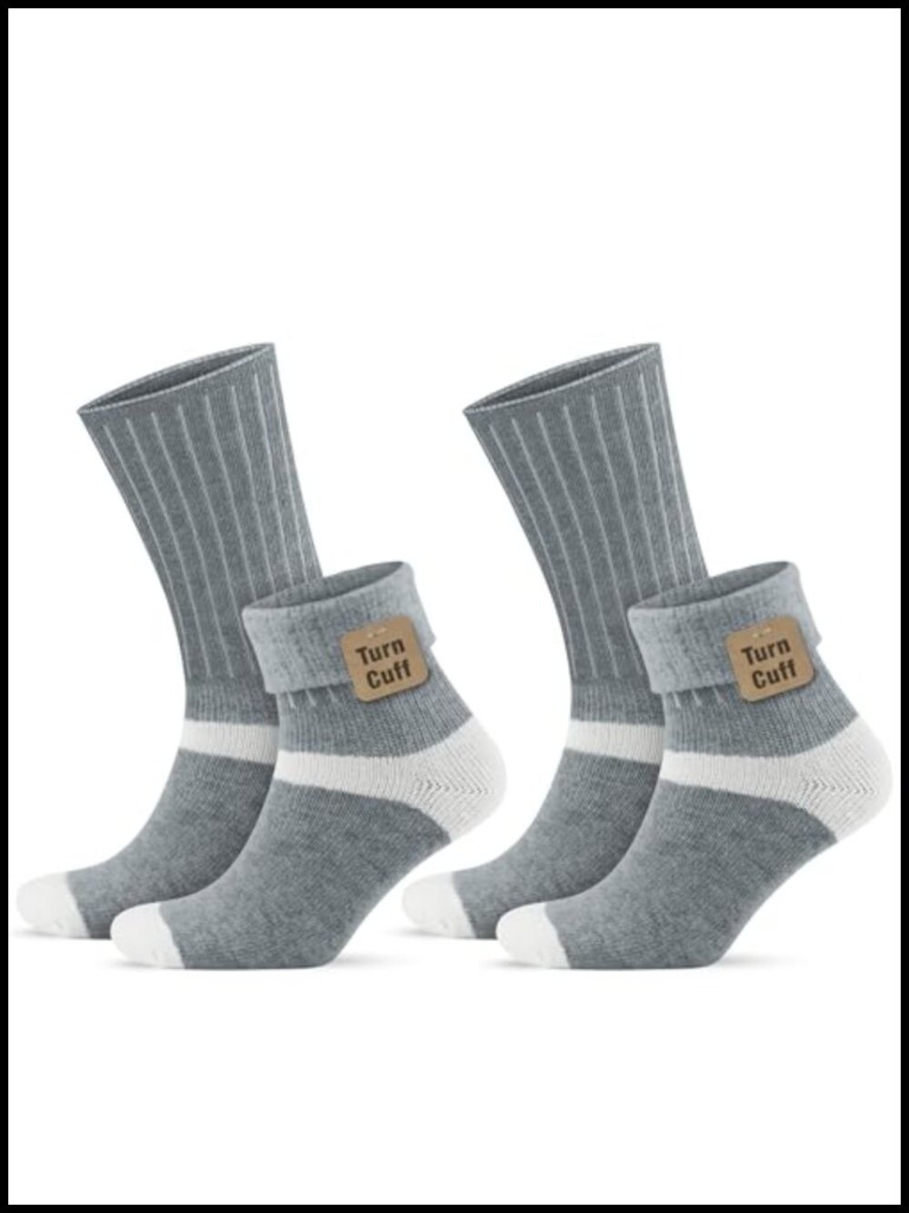 Alpaca Merino Wool Turn Cuff Crew Socks Women Thick Warm Winter